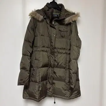 EAST BOY 퍼 후드 다운 자켓 올리브 그린 11 L