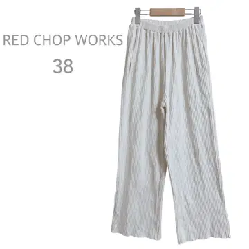[레드 쵸프 웍스] 캐주얼 팬츠 리브 팬츠 와이드 허리밴딩