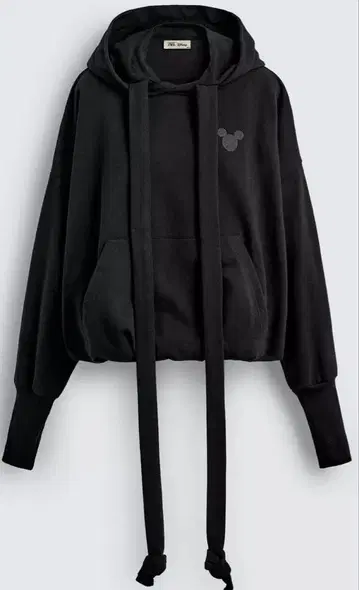 ZARA 미키 실루엣 자수 후드티