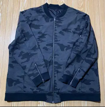 EVOLUTION 블랙 카모플라쥬 MA-1 자켓 빅 사이즈 5L