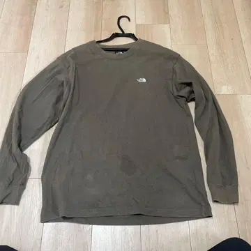 THE NORTH FACE 긴팔 티셔츠 올리브 그린