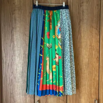 레어 muveil x M!DOR! 뮤베일 콜라주 플리츠 스커트