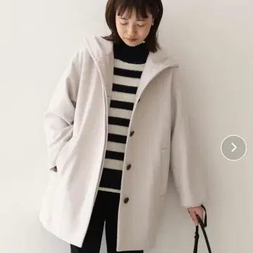 슬로브 이에나 소프트 멜톤 숏 후드 코트