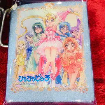 고전 애니메이션 피치피치 피치 PVC 카라비너 파우치 카드 지갑