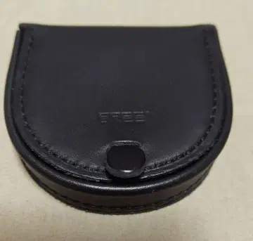 가죽 코인 케이스 블랙 원형