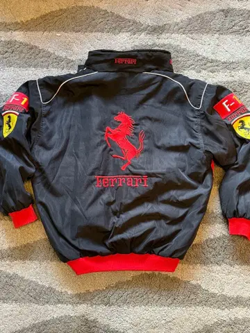 페라리 F1 나일론 자켓 블루종 블랙 M