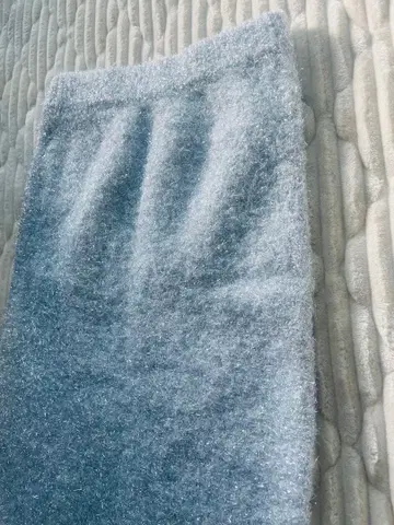 실버 폴리에스테르 타이트 스커트 F 사이즈