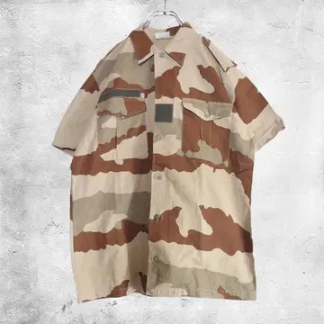90s 프랑스군 차드 셔츠 데저트 카모 39/40 밀리터리 셔츠