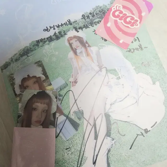 아이들 우기 솔로 싸인 앨범 친필 멘트 비매