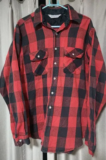 FIELD & STREAM 플란넬 셔츠 레드/블랙 체크