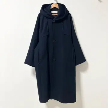 GALERIE VIE 더블 크로스 숏 비버 후디드 래글런 코트