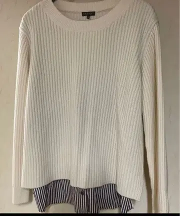 새상품급 인디비 레이어드 스타일 니트 아이보리 빅 사이즈 사이즈 48