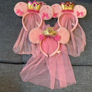 디즈니 미니 마우스 왕관 머리띠 3개 세트