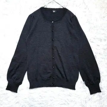 [ 도쿄 스타일 ] 가디건 M 프릴 장식 퍼프 슬리브 겉옷 깔끔한