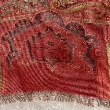 ETRO 에트로 실크 혼방 올 패턴 스카프 스톨 페이즐리 이탈리아제