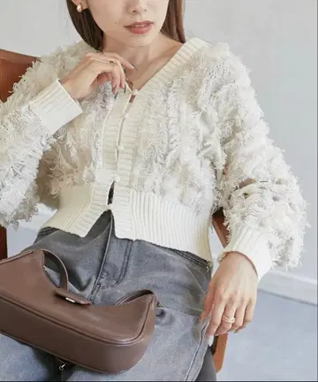 프린지 숏 가디건