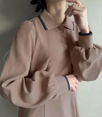 [ 미사용 새상품(택 포함) ] 피케 셔츠 머메이드 원피스