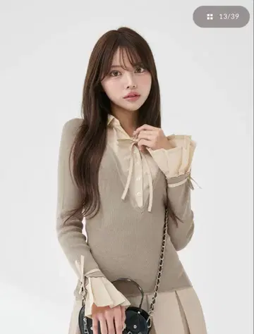 Darich 셔츠 도킹 플리츠 미니 원피스 그레이 FL