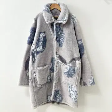 SOU SOU x 로맨스 삼나무 담요 로브 / 올빼미 라이트 그레이 M