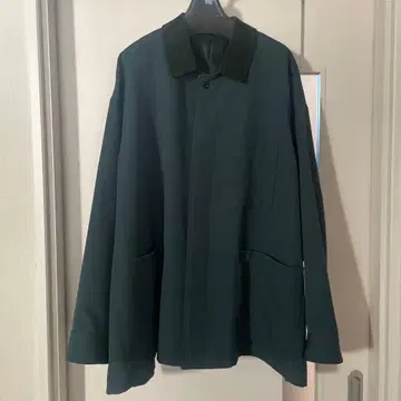 Graphpaper 하드 개버딘 커버올 그린