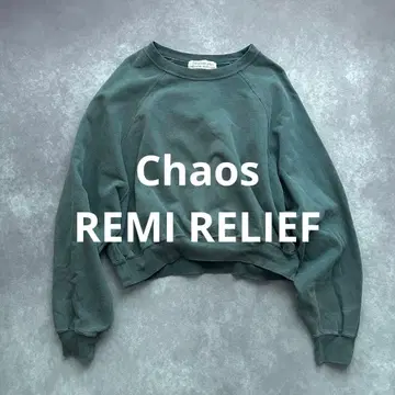 카오스 레미레리프 별주 빅 숏 맨투맨 돌먼 슬리브 짧은 기장