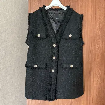 Re:EDIT 프린지 블랙 베스트