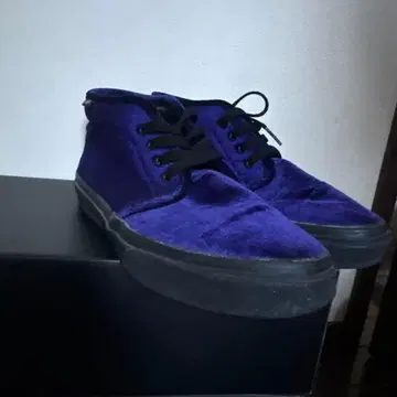 VANS 벨벳 보라색 하이컷 스니커즈