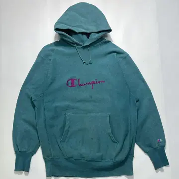 90s 챔피온 USA제 리버스 위브 후드티 XL 청록색 7358