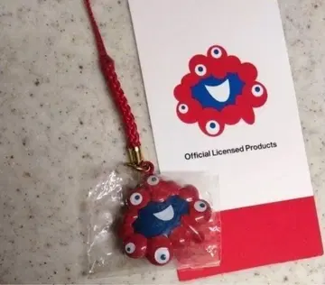 오사카 엑스포 미야쿠미야쿠 페이스 입체 방울 매듭 스트랩 키홀더 얼굴