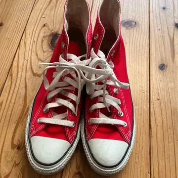 레드 올스타 하이컷 스니커즈 26.5