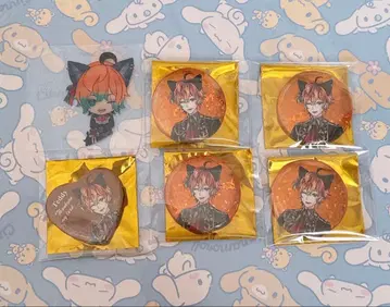 악마 집사와 검은 고양이 난자 테디 캔뱃지 클리어 카드 아쿠네코