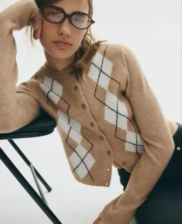 [ H&M ] 자카드 니트 가디건