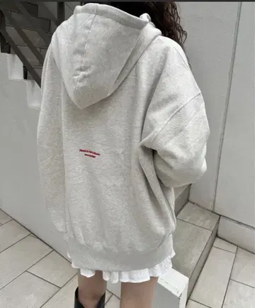 mline 로고 빅 후드티