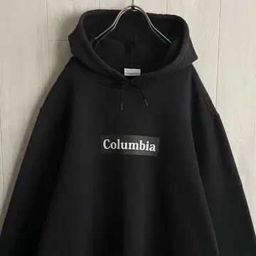구제 의류 컬럼비아 박스 로고 자수 로고 맨투맨 풀오버 후드티 L