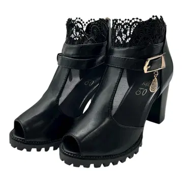 여성용 숏부츠 블랙