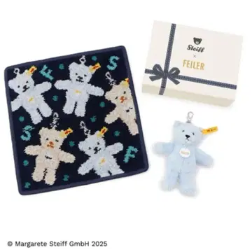 미사용 새상품 페이러 콜라보 슈타이프 테디베어 키링 세트