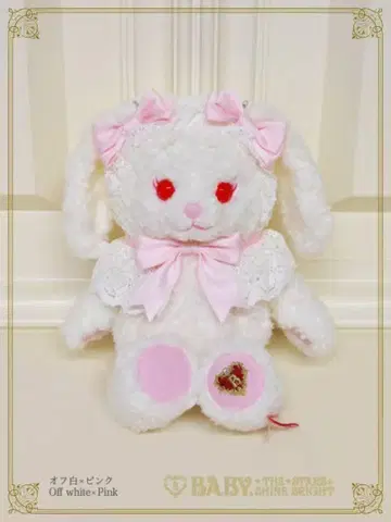 BABY 우사쿠먀 미니백 오프화이트 x 핑크 리본