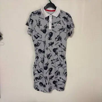 New Balance 폴로 원피스 스트라이프 보스턴테리어 패턴