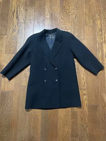 모 100% 블랙 테일러드 자켓