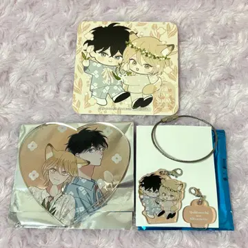 밑면 넓은 콜라보 카페 코스터 아크릴 와이어 참 야키모치는 라이트 브라운