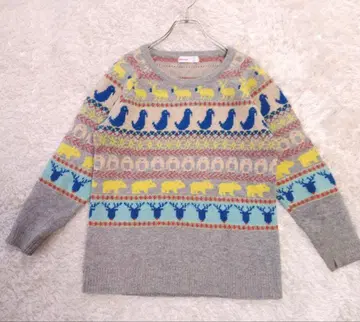 니트 스웨터 Ne-net 네넷 동물 애니멀 노르딕 울