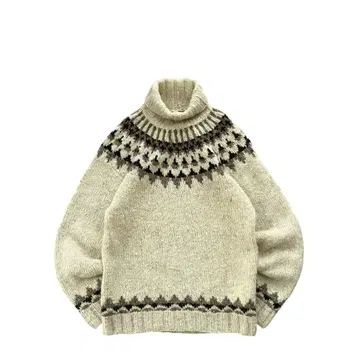 [ 새상품급 ] Vintage 90s~ 페어아일 터틀넥 니트 스웨터