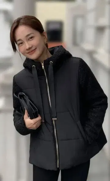 birthday bash 다운 자켓 트위드 도킹