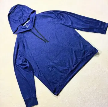 갭 핏 브러쉬드 테크 저리 후드티 흡한속건 블루 XL