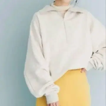 [ 새상품급 ] 하프 지퍼 맨투맨 라이트 그레이