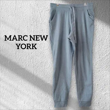 1점 한정 MARC NEW YORK 조거 팬츠 라이트 블루 남녀 공용