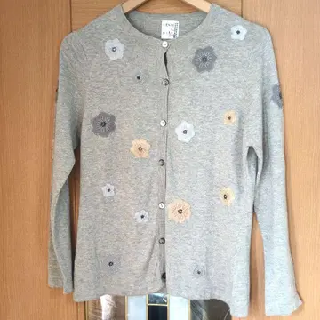 CRAFT HIRO 꽃무늬 자수 가디건 긴팔 새상품급