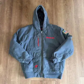 구제 의류 90s Snap-on 워크 자켓 집업 후드티 그레이