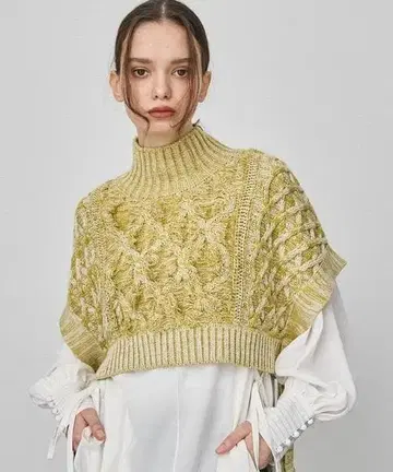 PUBLIC TOKYO 프린지 니트 베스트 todayful ameri