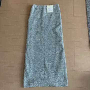 Searoomlynn 샤기 라메 스트레이트 스커트